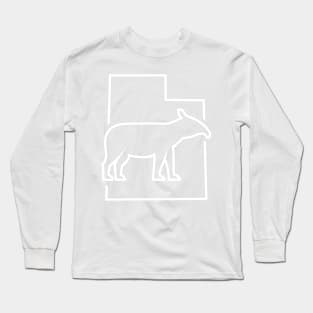 Utah Horse - tapir (white outline) Long Sleeve T-Shirt